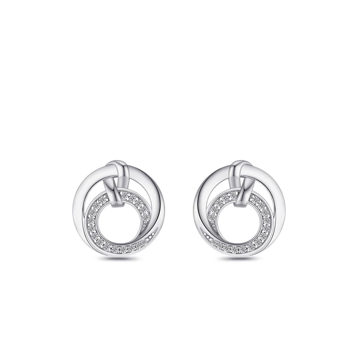 Gisser 13mm 2 rondjes 1 met zirkonia