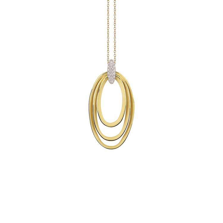 CammilliDune Chic Pave hanger 18 krt Yellow Sunrise met 0.17ct dia.