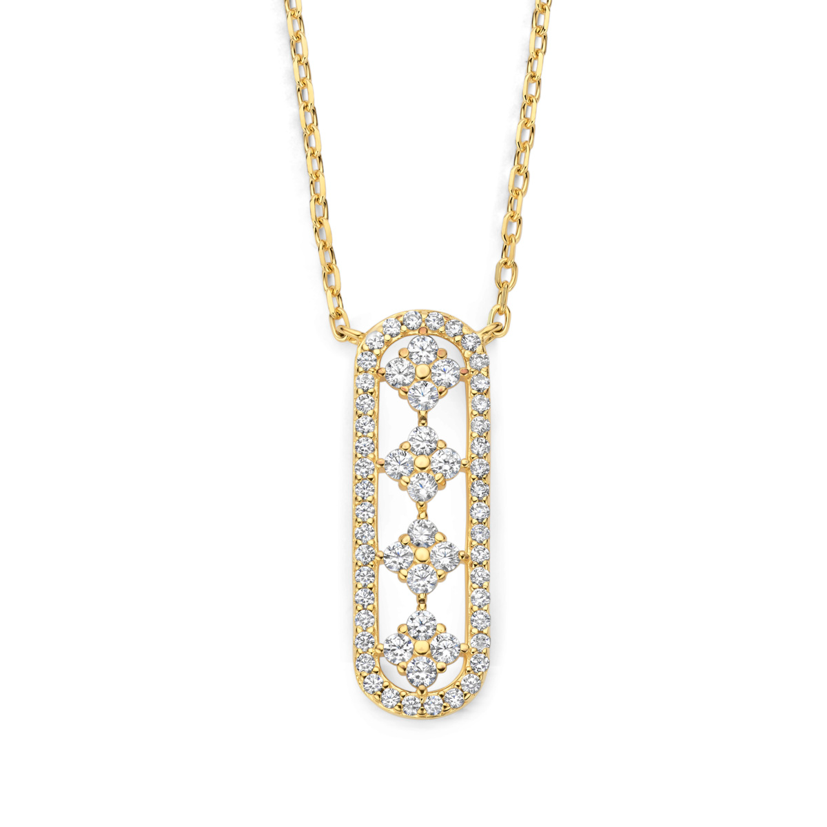 De Naiomy Verguld Zilveren Halsketting N6Q52 is een elegante ketting van 45 cm, gemaakt van 925 sterling zilver en verguld voor een luxueuze gouden uitstraling. Deze ketting is perfect om te dragen bij zowel casual als chique gelegenheden en kan prachtig gecombineerd worden met andere gouden accessoires voor een complete look.