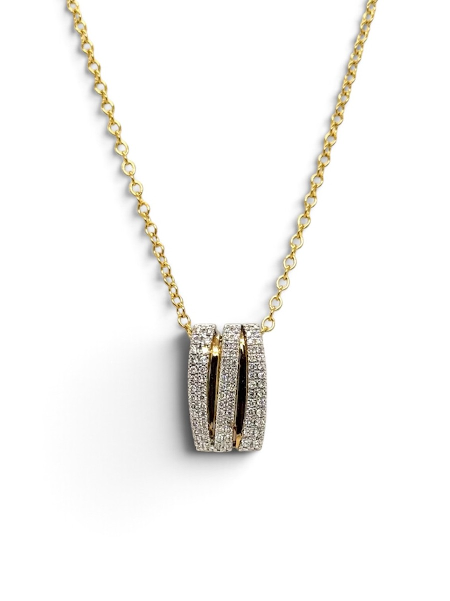 14krt gouden collier met diamant