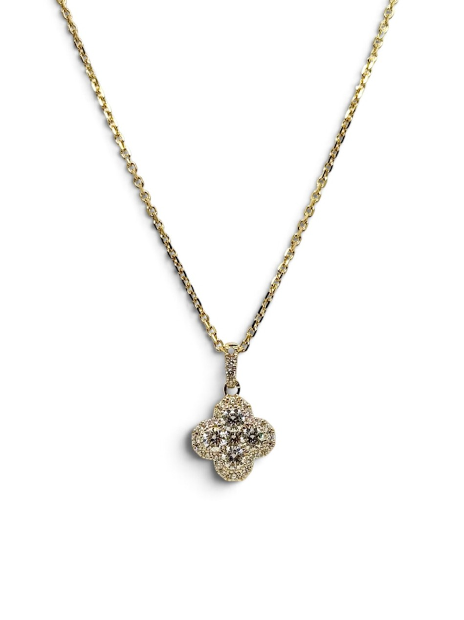 14krt gouden collier met diamant
