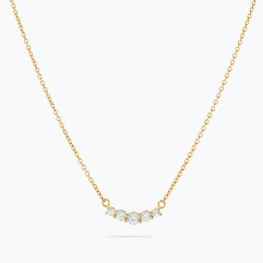 ketting 14 kt + zirconium 