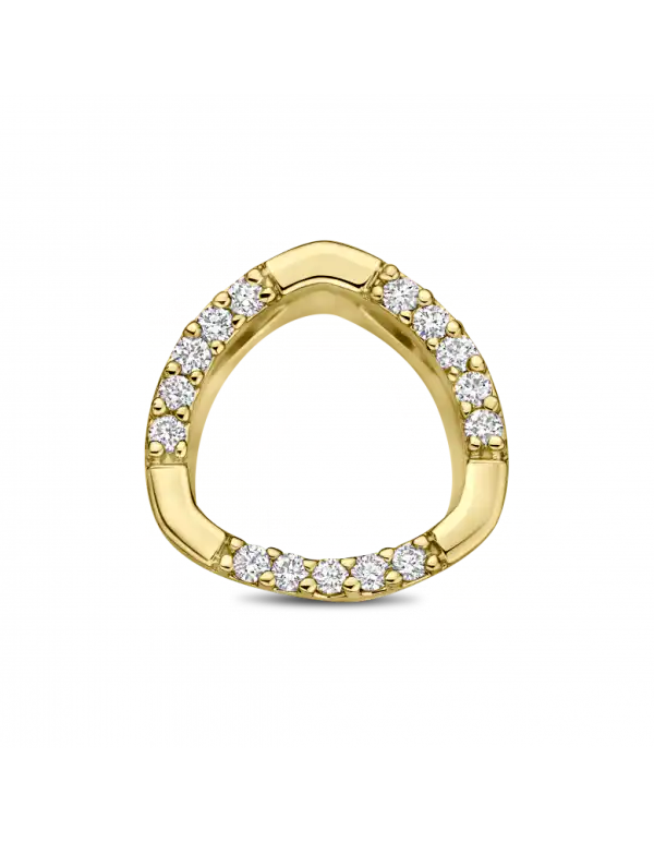 Briljant geelgouden hanger Fresia 0.07 crt H/SI 