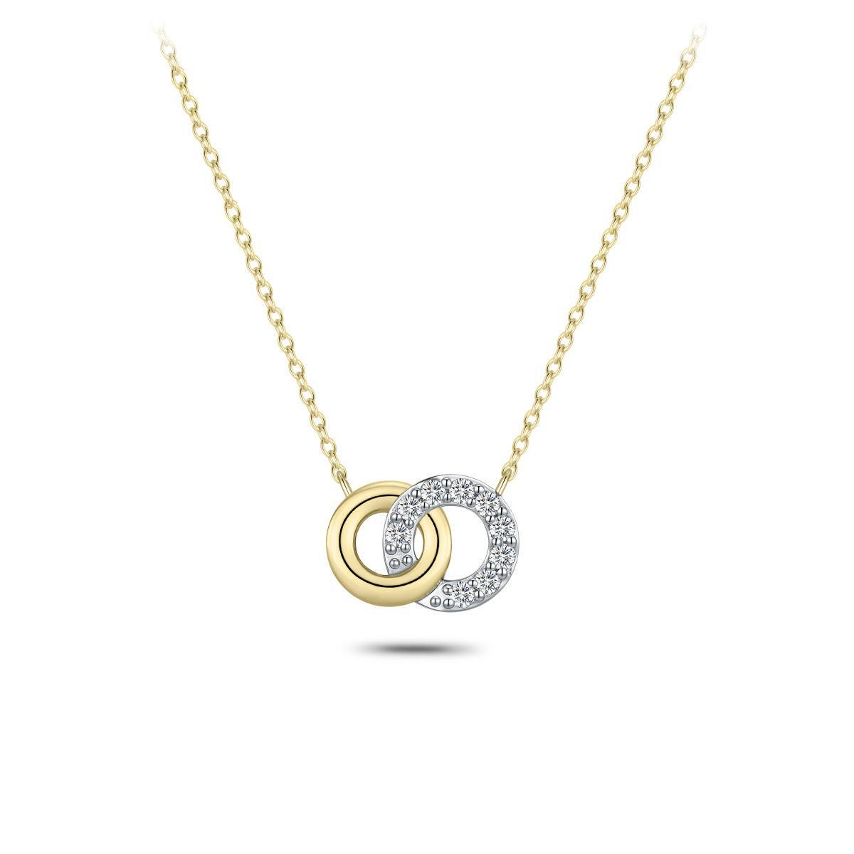 Gisser Collier 2 rondjes 1 met lab diamand