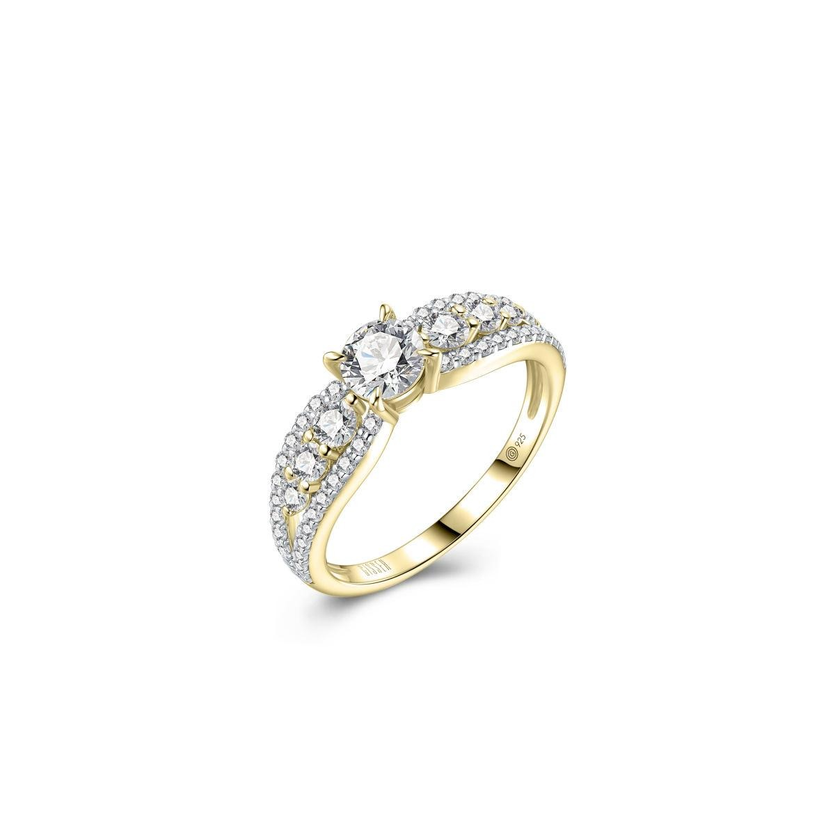 Gisser ring met lab diamanten 