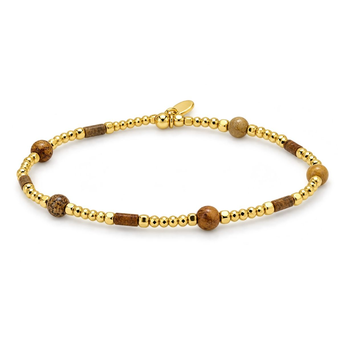 Karma kralen Armband met bruin 