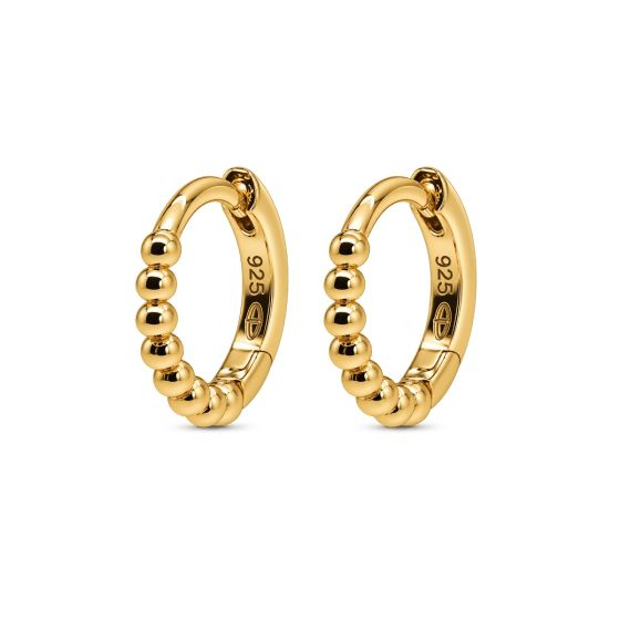 Hinged Hoops Linn Dotty 12MM Goldplated