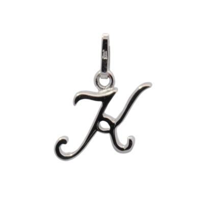 Der Buchstabe Silber "K" mit der Modellnummer 7640360019 ist ein eleganter Anh&auml;nger aus 925er Sterling Silber, ideal als pers&ouml;nliches Schmuckst&uuml;ck. Mit einem Gewicht von 0,46 g eignet er sich perfekt f&uuml;r eine zarte Silberkette. Tragen Sie diesen Anh&auml;nger nah am Herzen, um Stil und Pers&ouml;nlichkeit in Ihrem t&auml;glichen Look zu vereinen.
