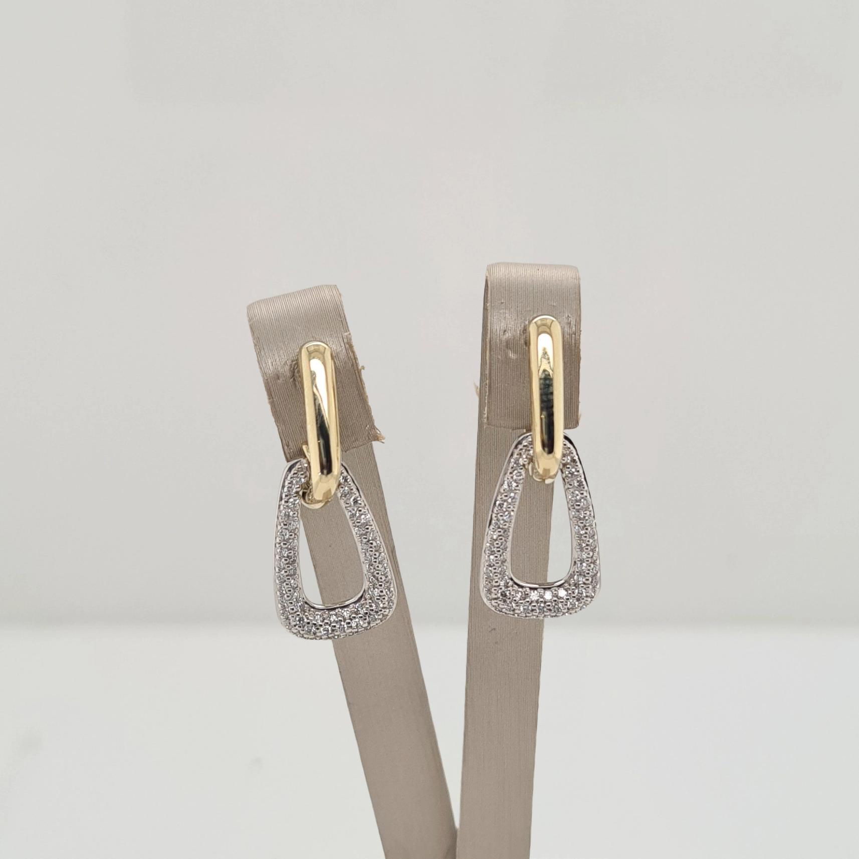 14krt gouden oorsieraden met diamant