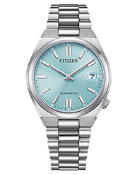 Citizen Automatik Herrenuhren Ziffernblatt: Blau/T&uuml;rkis Index  Edelstahl  Gliederband Automatik 50 Meter Ref.-Nr.: NJ0200-50 L
