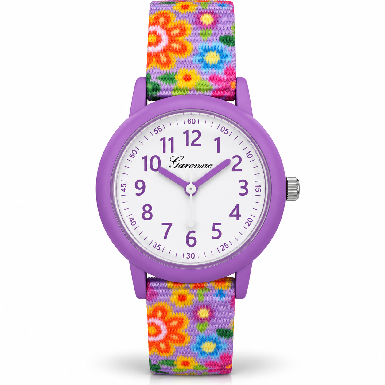 Dit is een horloge van het merk Garonne gemaakt voor meisjes.
De specificaties zijn als volgt:
Kastmaat: 30 mm
Bandlengte: 170
Bandbreedte: 14
Waterdichtheid: 3 ATM / 30 Meter / 100 Feet