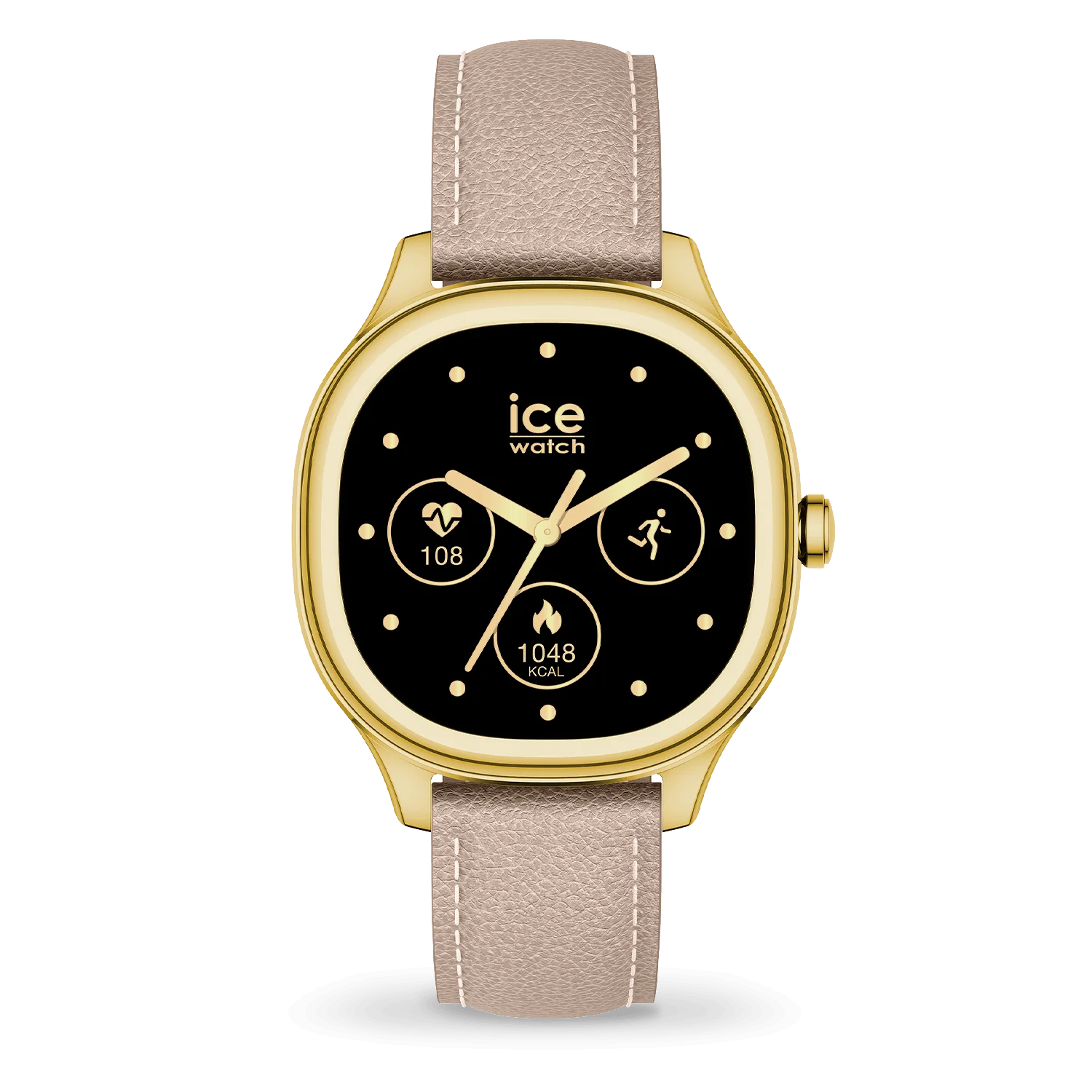 Ice smart mini-gold met taupekleurige band 