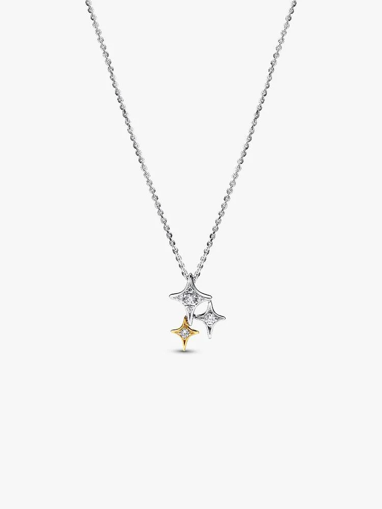 Stars sterling silver and 14k gold-plated