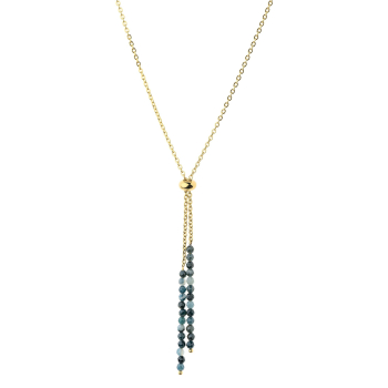 Die Halskette aus Edelstahl mit facettiertem gelbem Turmalin, Modellnummer K870, ist eine elegante Halskette der Kategorie "Schmuck". Sie hat eine L&auml;nge von 78 cm. Optimieren Sie Ihr Outfit, indem Sie diese Halskette zu einem klassischen oder l&auml;ssigen Look tragen. Perfekt f&uuml;r besondere Anl&auml;sse oder als stilvolles Accessoire im Alltag.