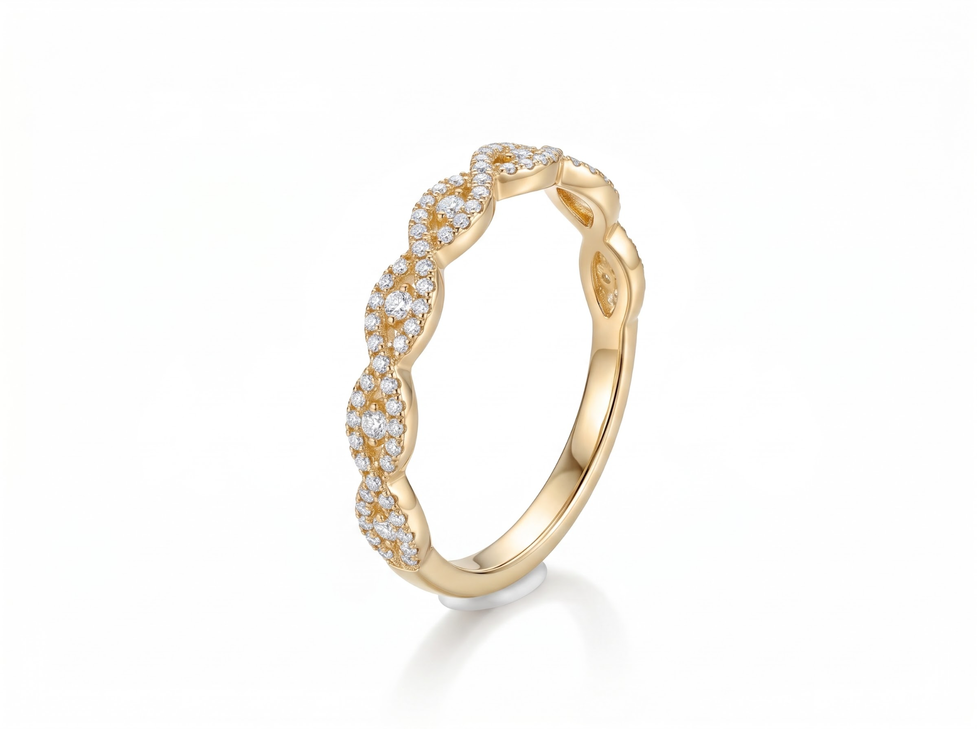 ring 18karaat geel goud + 0.26ct nat brilj