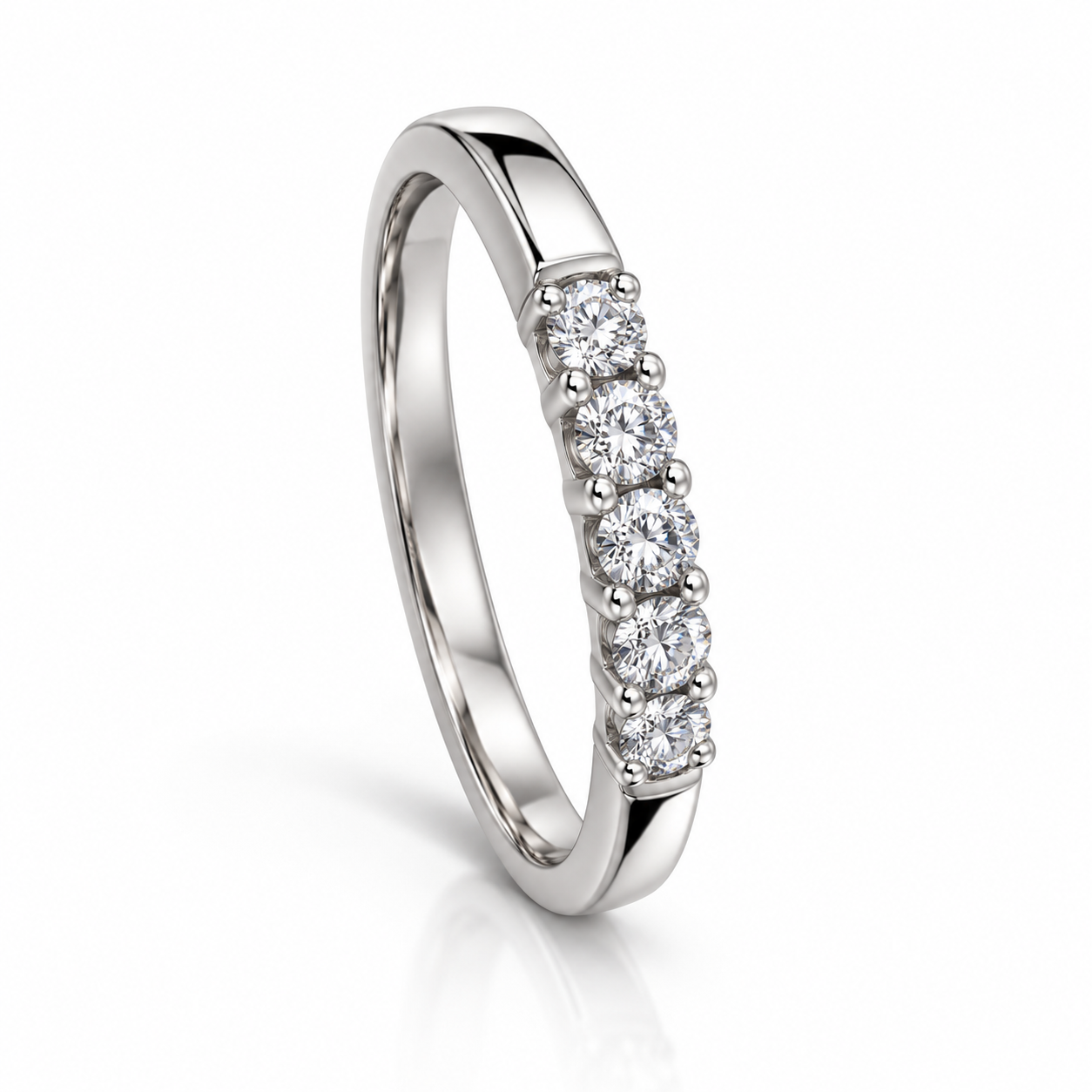 Eclat witgouden ring met diamant 0,15 ct TW/VS | M101/5X3