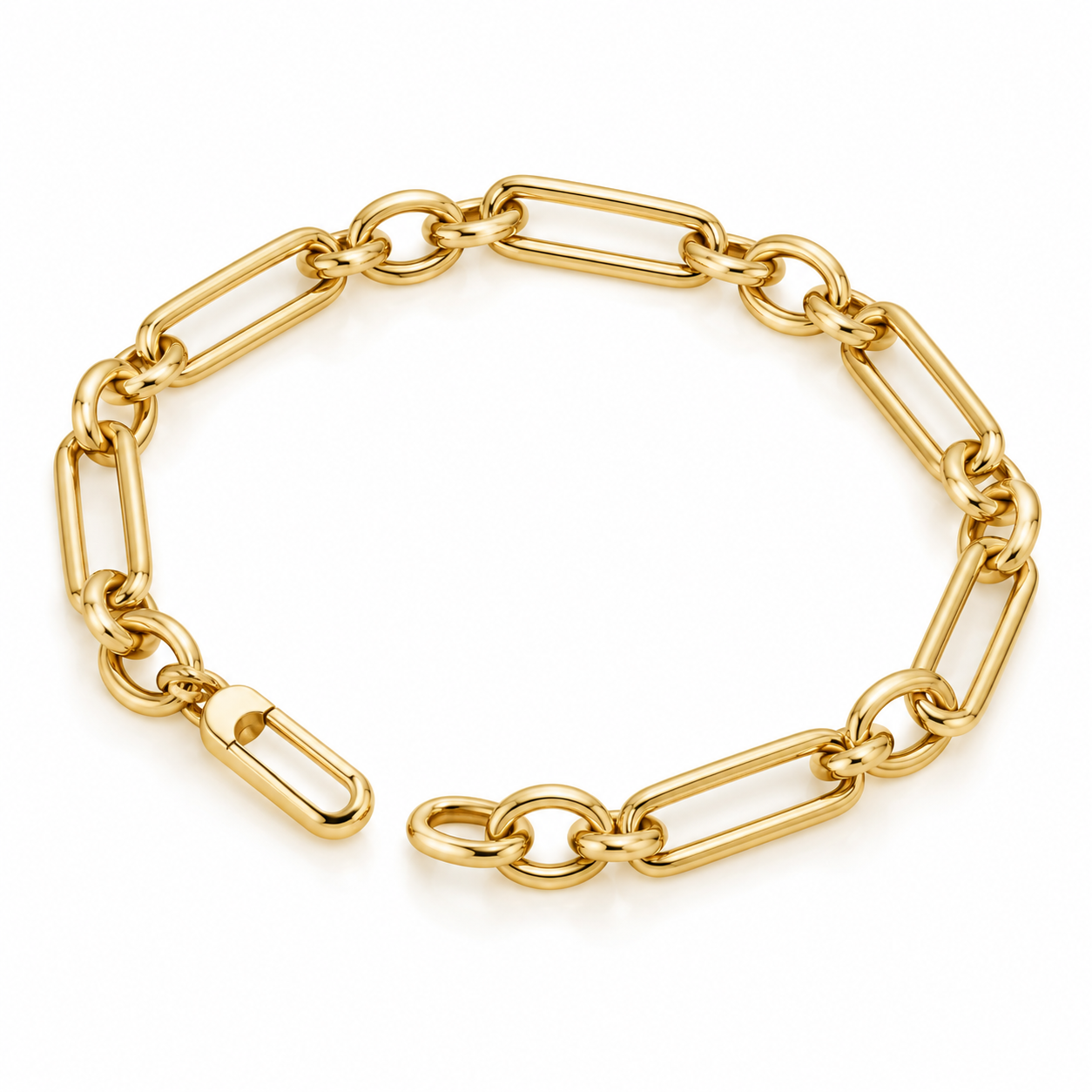 Armband geel goud 18kt open schakel