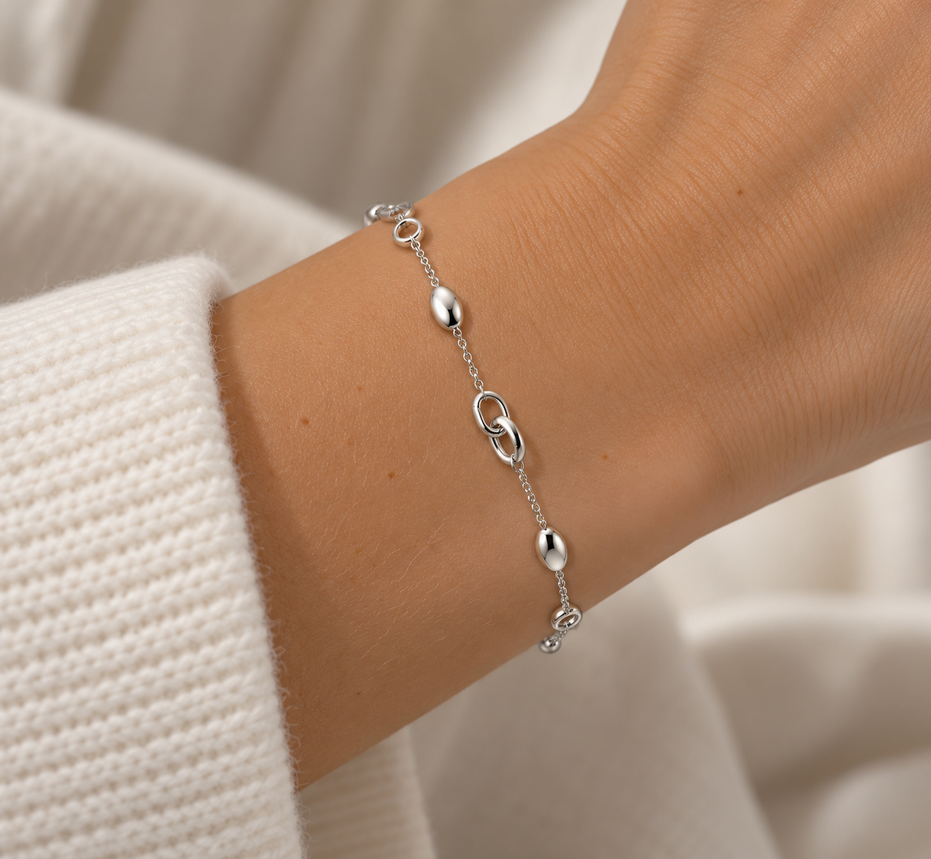 armband wit goud 
