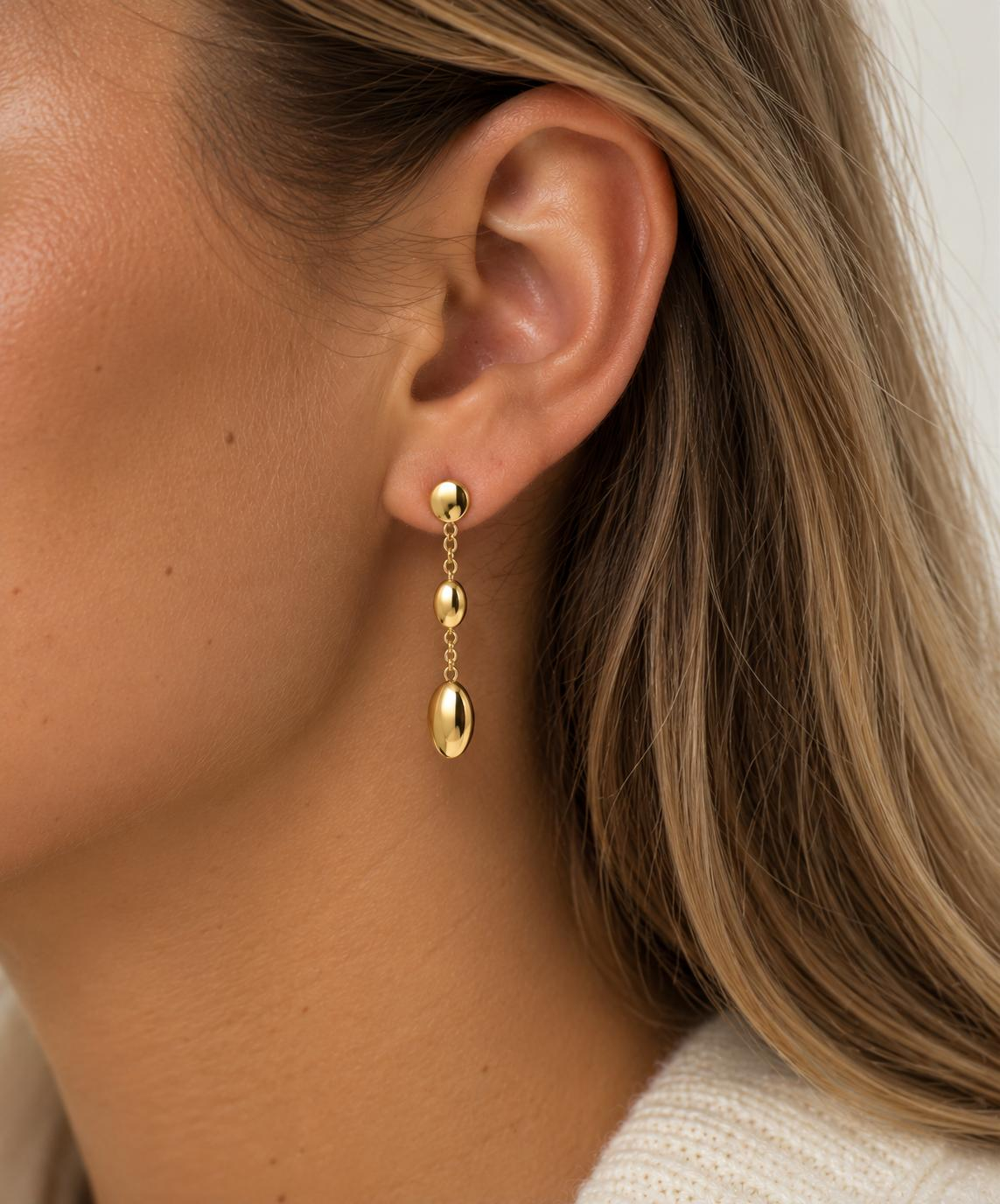 gouden oorbellen 18kt geel goud