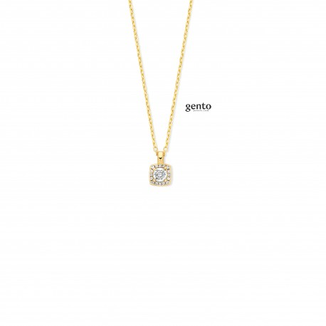 Ketting verguld zilver zirconium 