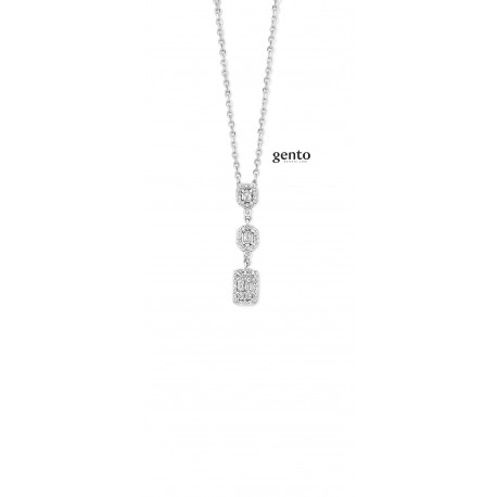 Ketting zilver met zirconium 