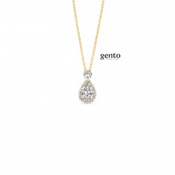 Ketting verguld zilver 925 zirconium 