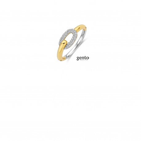 ring verguld zilver 925 met zirconium 