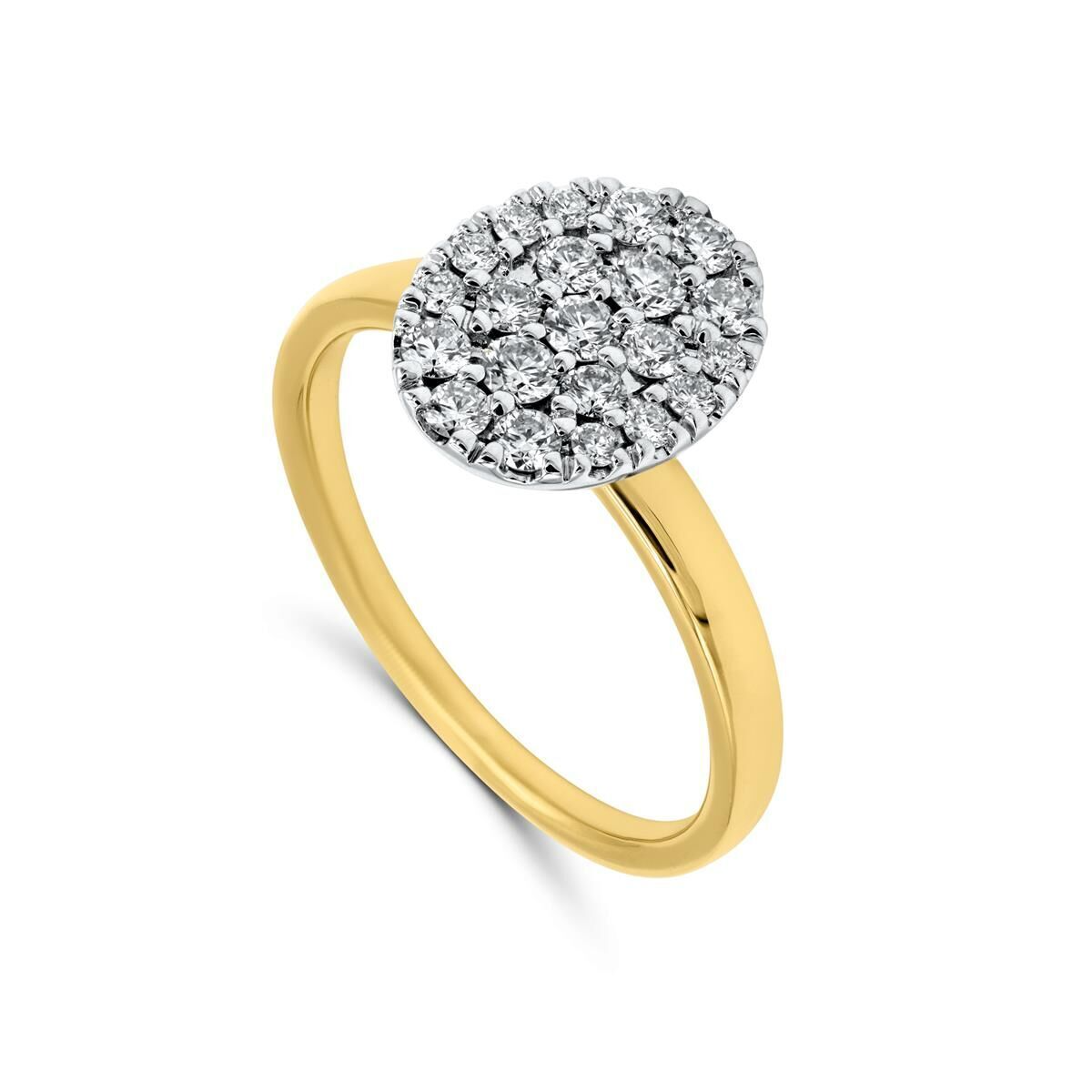 Ring 18 kt met diamanten. Deze ring kan perfect gedragen worden samen met een trouwring.