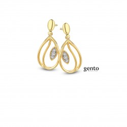 Oorbellen verguld zilver zirconium gento jewels