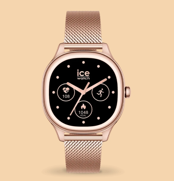 Ice smart mini-rose gold met milanese band 