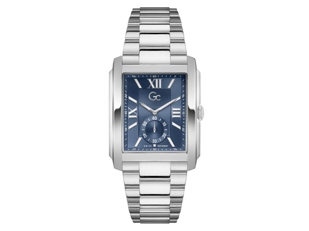 GC heren pols horloge staal met stalen band model Z90002G7. 5 ATM waterdicht.
