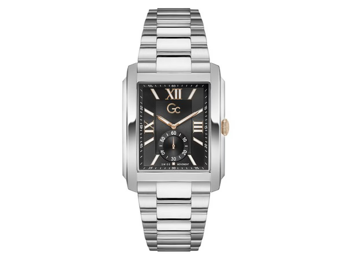 GC heren pols horloge staal met stalen band model Z90002G7. 5 ATM waterdicht.