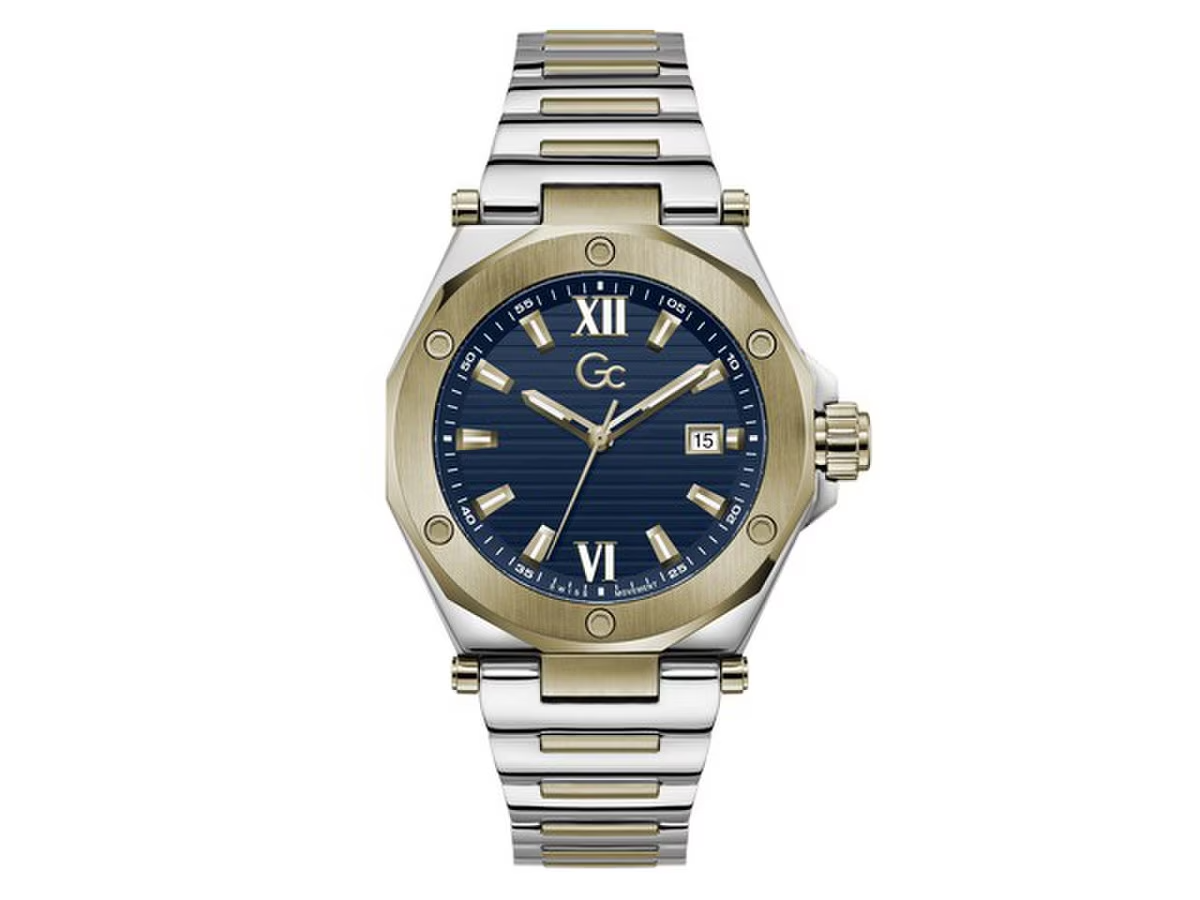 GC heren pols horloge staal met stalen band model Z67003G7. 10 ATM waterdicht.