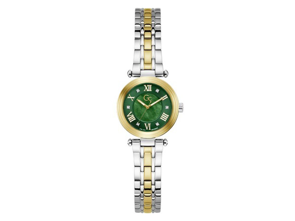 GC dames pols horloge staal met stalen band model Z86002L9. 5 ATM waterdicht.