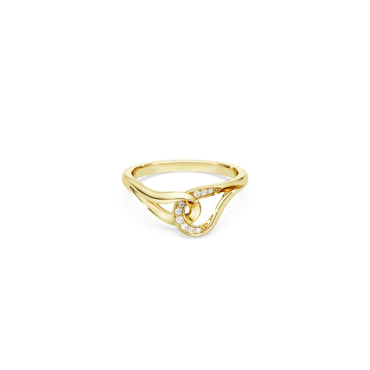 Deze in elkaar grijpende ring straalt de organische verfijning van Classica uit en combineert glinsterend pav&eacute; met een originele vorm van sterling zilver uit gerecyclede bronnen. Draag hem om je meest charmante looks voor overdag en &rsquo;s avonds extra kracht bij te zetten. Swarovski Classica geeft een nieuwe draai aan alledaagse elegantie. Deze collectie is ge&iuml;nspireerd op de Aronskelk en combineert vloeiende vormen met een strakke geometrie, allemaal ge&iuml;njecteerd met het licht van Swarovski Zirkonia.