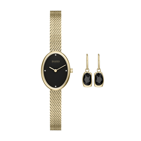 Skagen horloge en oorhangers set.