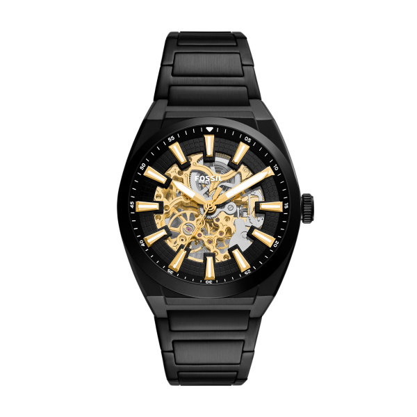 Fossil horloge automaat met zwarte band. 