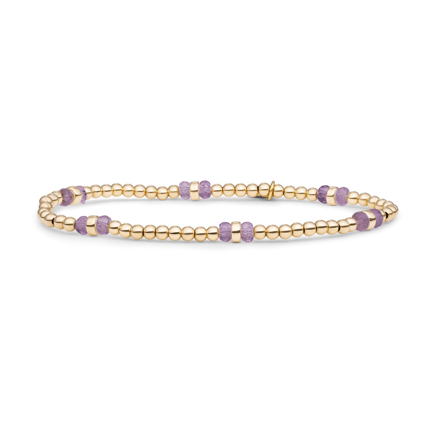 SPARKLING JEWELS ARMBAND AMETHYST GOLD