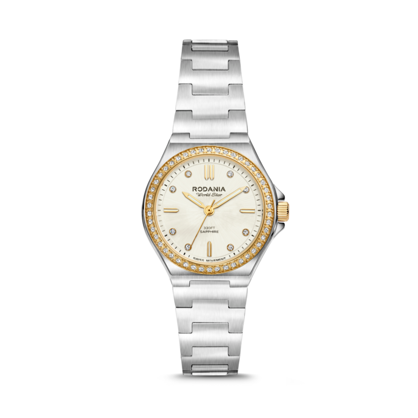 Wereldsterren Sparkle

Wijzerplaatdiameter: 30 mm

Type wijzerplaat: zonnestraalwijzerplaat

Kristal: Saffierkristal

Waterbestendigheid: 10 ATM

Behuizingsmateriaal: Roestvrij Staal 316L

Behuizingsvorm: Rond

Uurwerk: Zwitserse Beweging Kwarts

Bandkleur: Zilver

Bandmateriaal: Roestvrij Staal 316L

Garantie: 3 + 2 jaar*

De nieuwe World Star Sparkle, voor dames. Dit horloge belichaamt tijdloze elegantie en heeft een vintage kastontwerp, een Zwitserse uurwerk en een saffierglas.