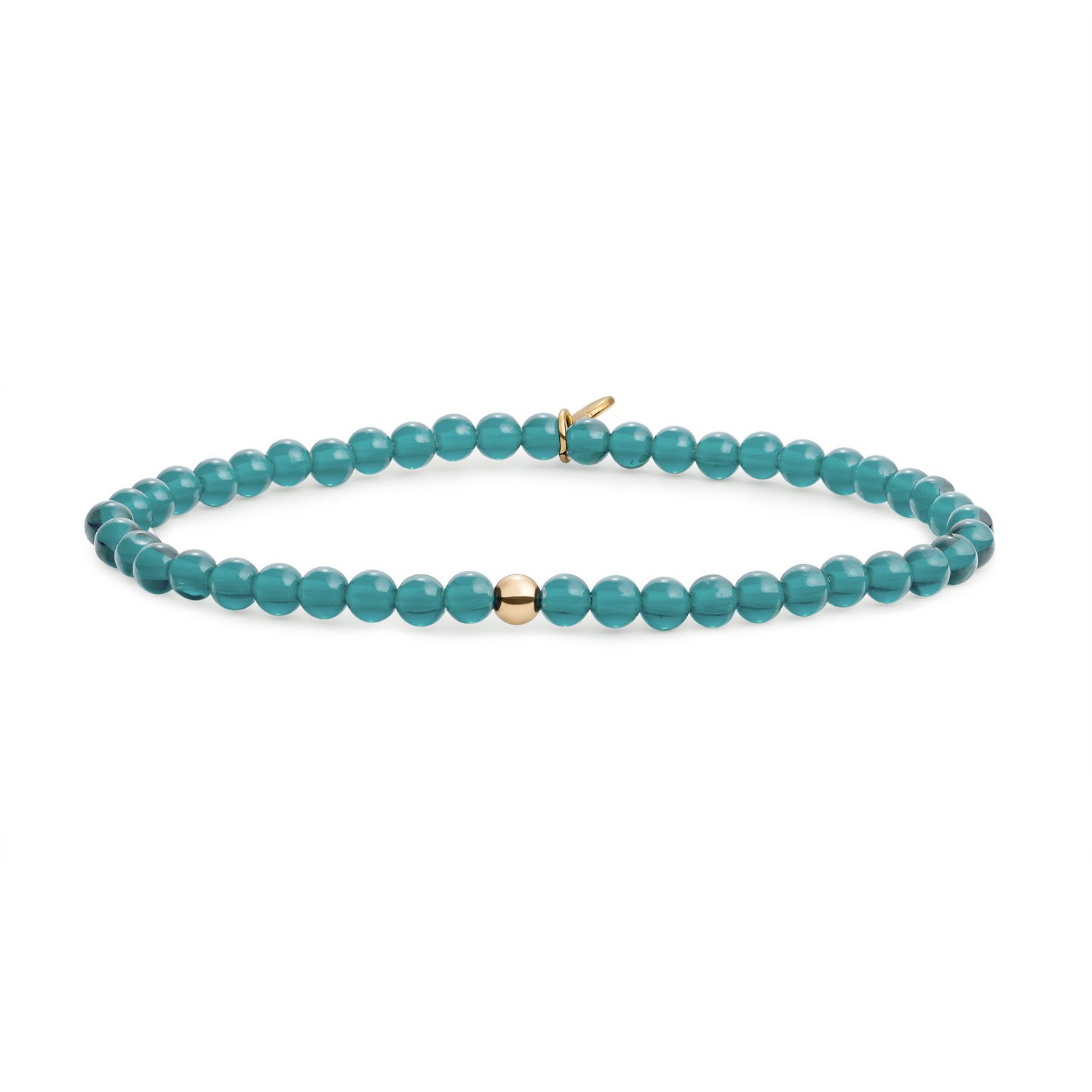 SPARKLING JEWELS ARMBAND TURQUOISE QUARTZ GOLD SBG-GEM70-ADD-4MM