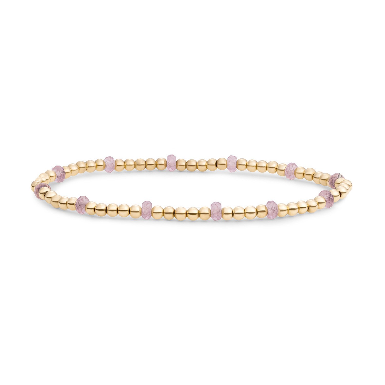 Bracelet Pink Opalite Reverse Roundel Gold