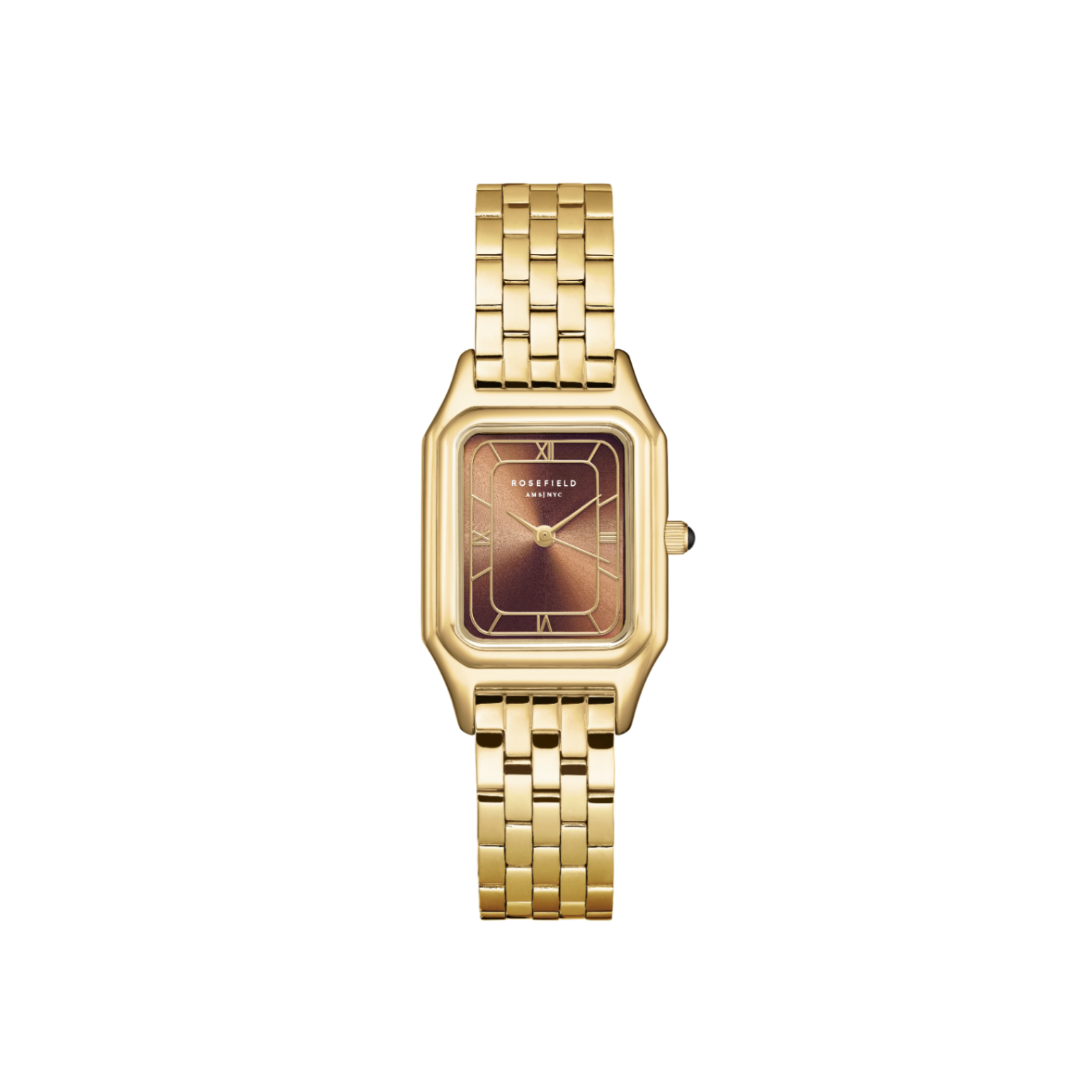  Rosefield horloge Ivy Brown-Gold Sunray Gold