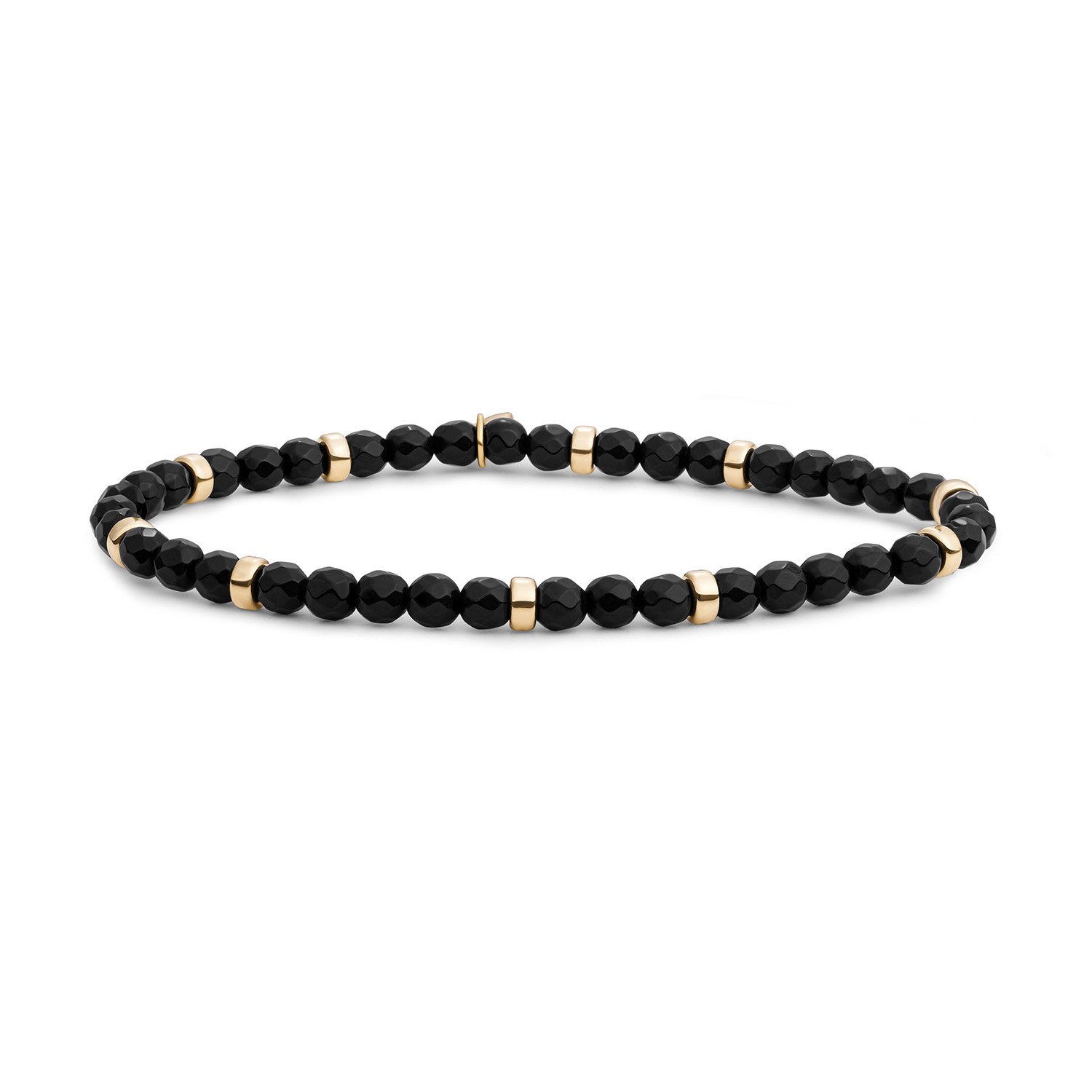 Sparkling Jewels Armband Onyx Roundel Interstellar Gold SBG-GEM07-MIX-RDL