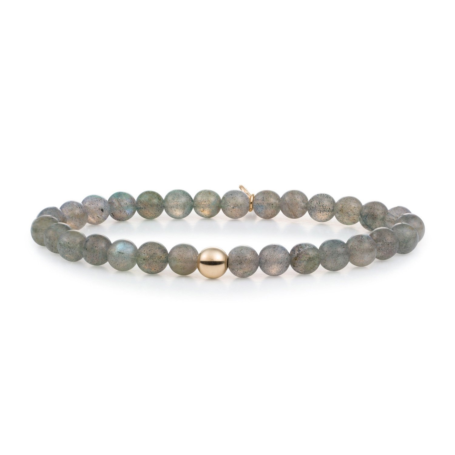 SPARKLING JEWELS ARMBAND LABRADORITE SATURN LARGE GOLD 6MM
