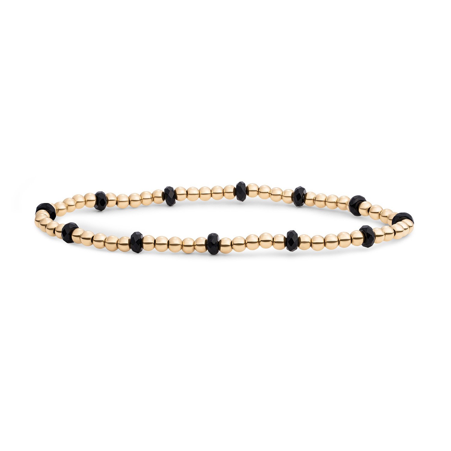 Bracelet I Onyx Reverse Roundel - Gold