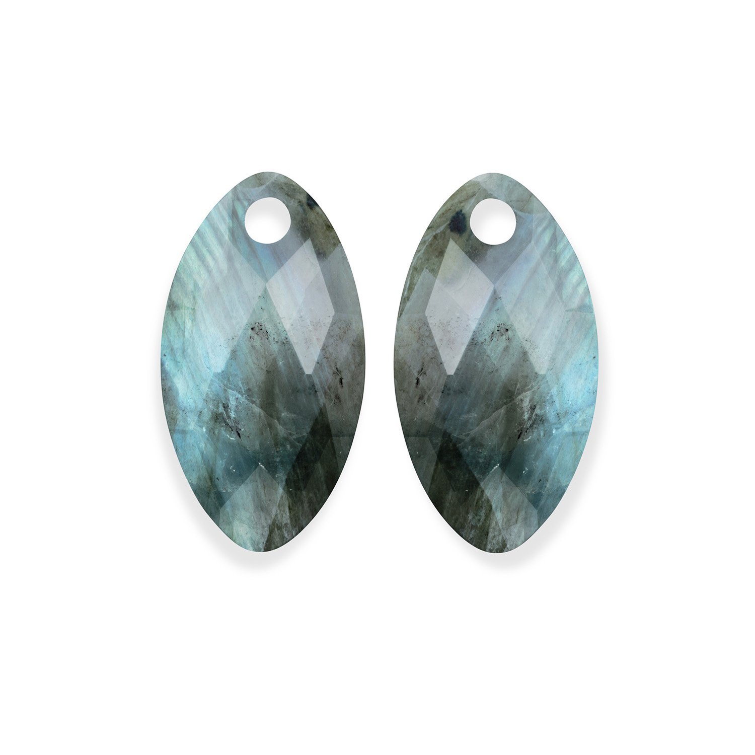 Oorsteentjes - Facet Blad Labradoriet - small