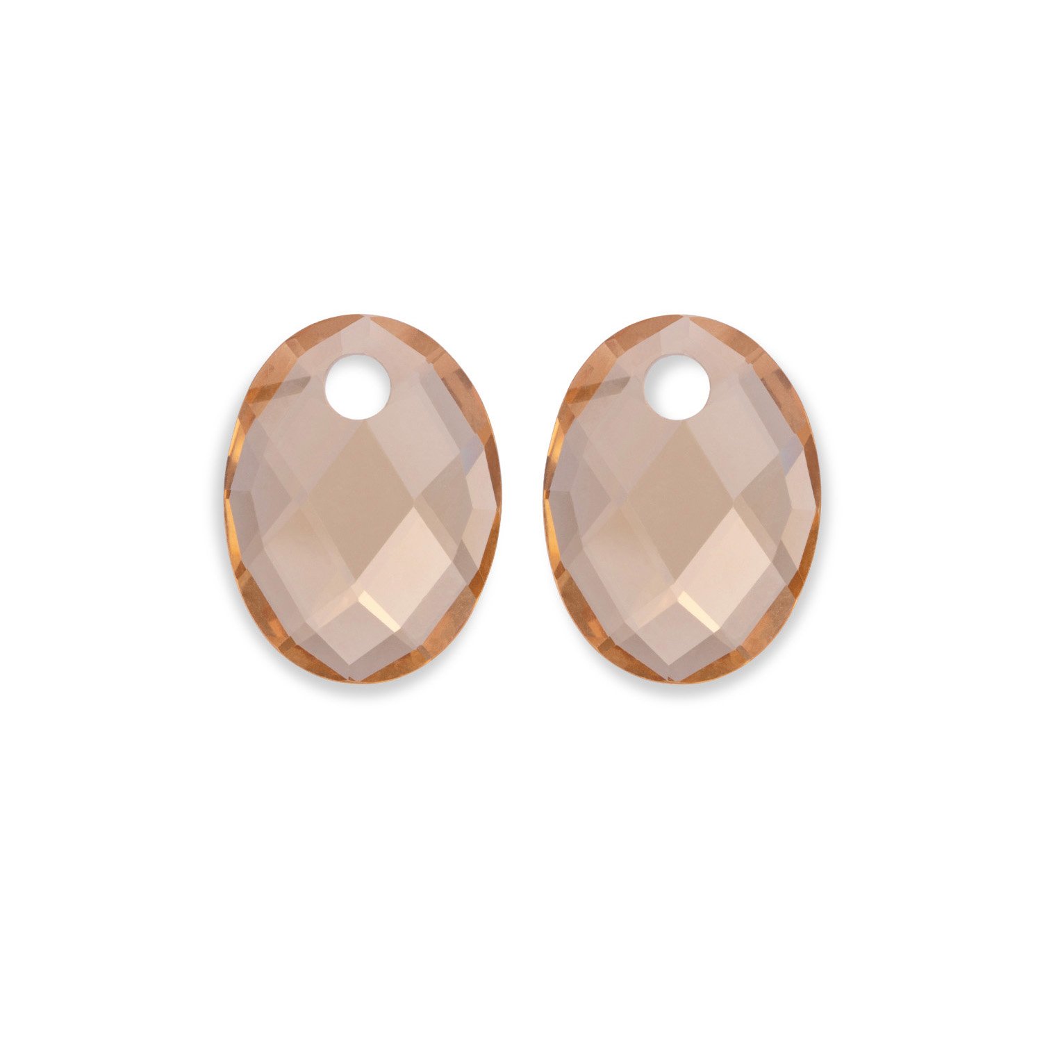 Oorstenen | Medium Oval - Licht Goud Citrine Quartz