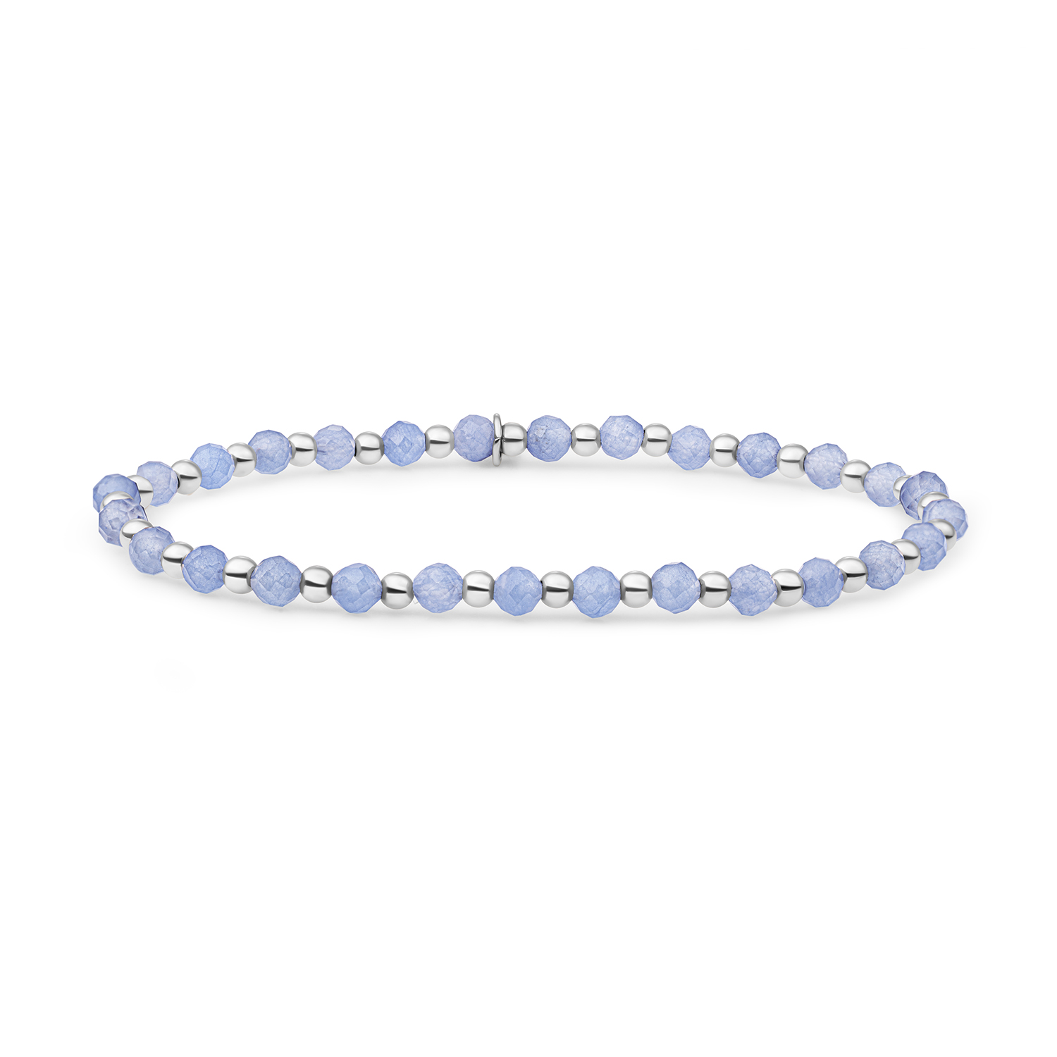 Bracelet Ice Blue Quartz Interstellar Silver - 3mm