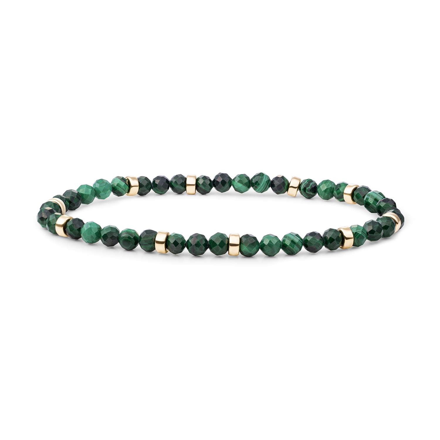 Bracelet Malachite Roundel Interstellar Gold