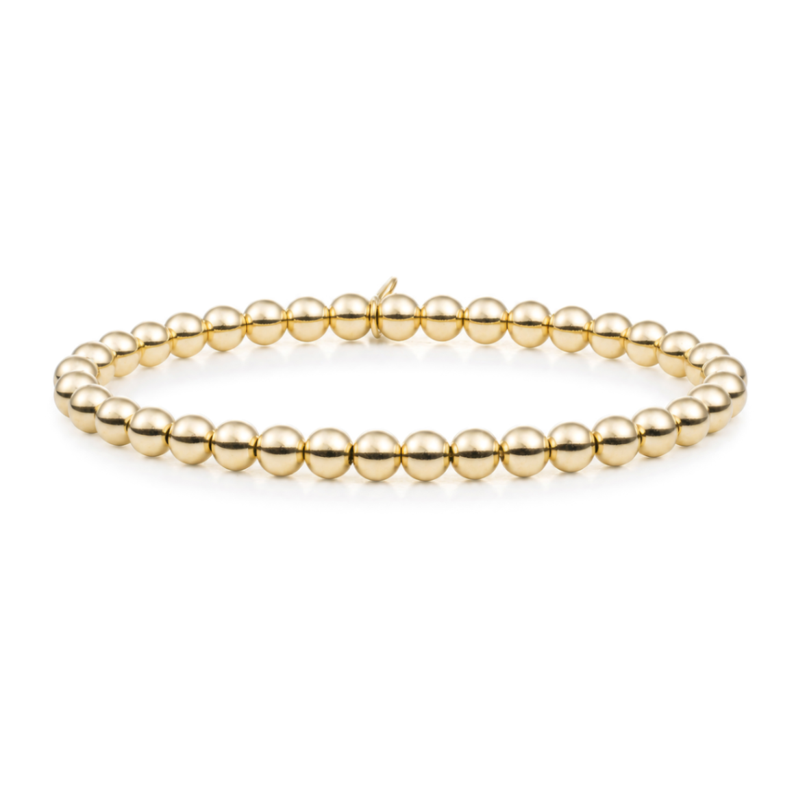 Goud op zilver stretch armband 